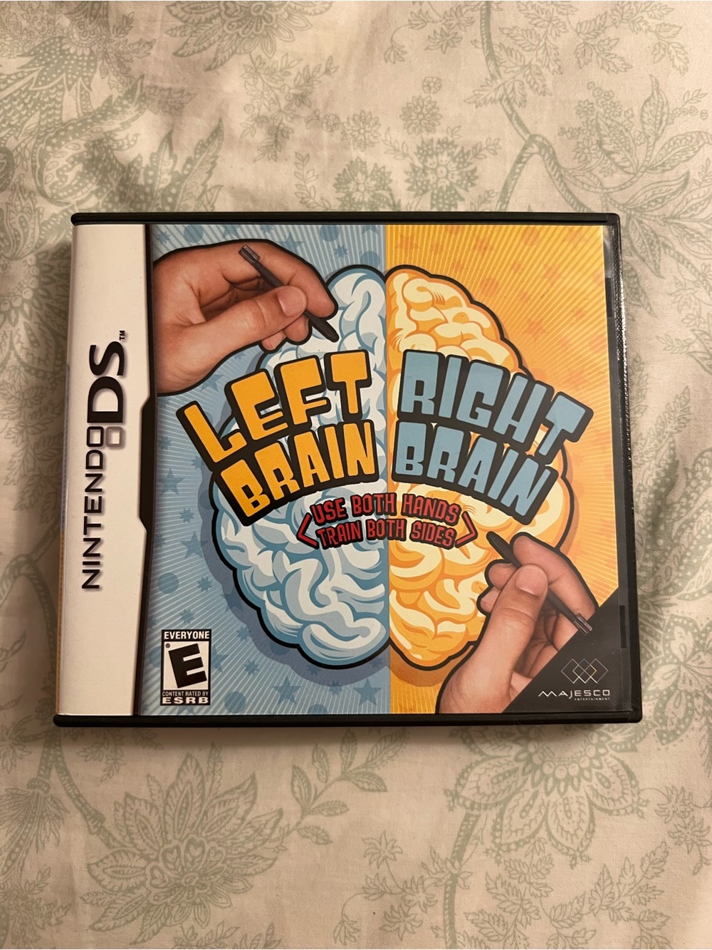 Nintendo DS Left Brain Right Brain Game - Blue & Yellow Cover Art